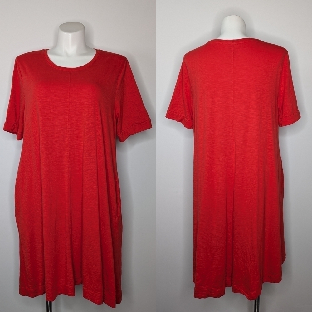 Chico's red short sleeve T-shirt dress 20/22